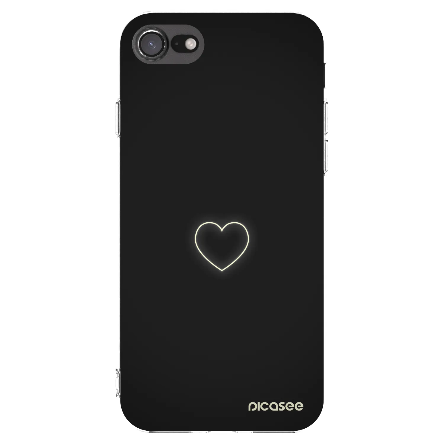 Picasee átlátszó szilikon tok az alábbi mobiltelefonokra Apple iPhone 7 - Heart