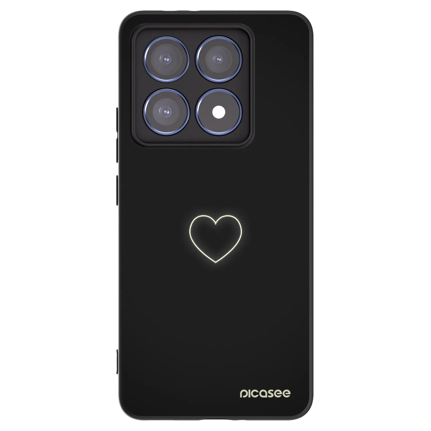 Picasee fekete szilikon tok az alábbi mobiltelefonokra Xiaomi 14T Pro - Heart