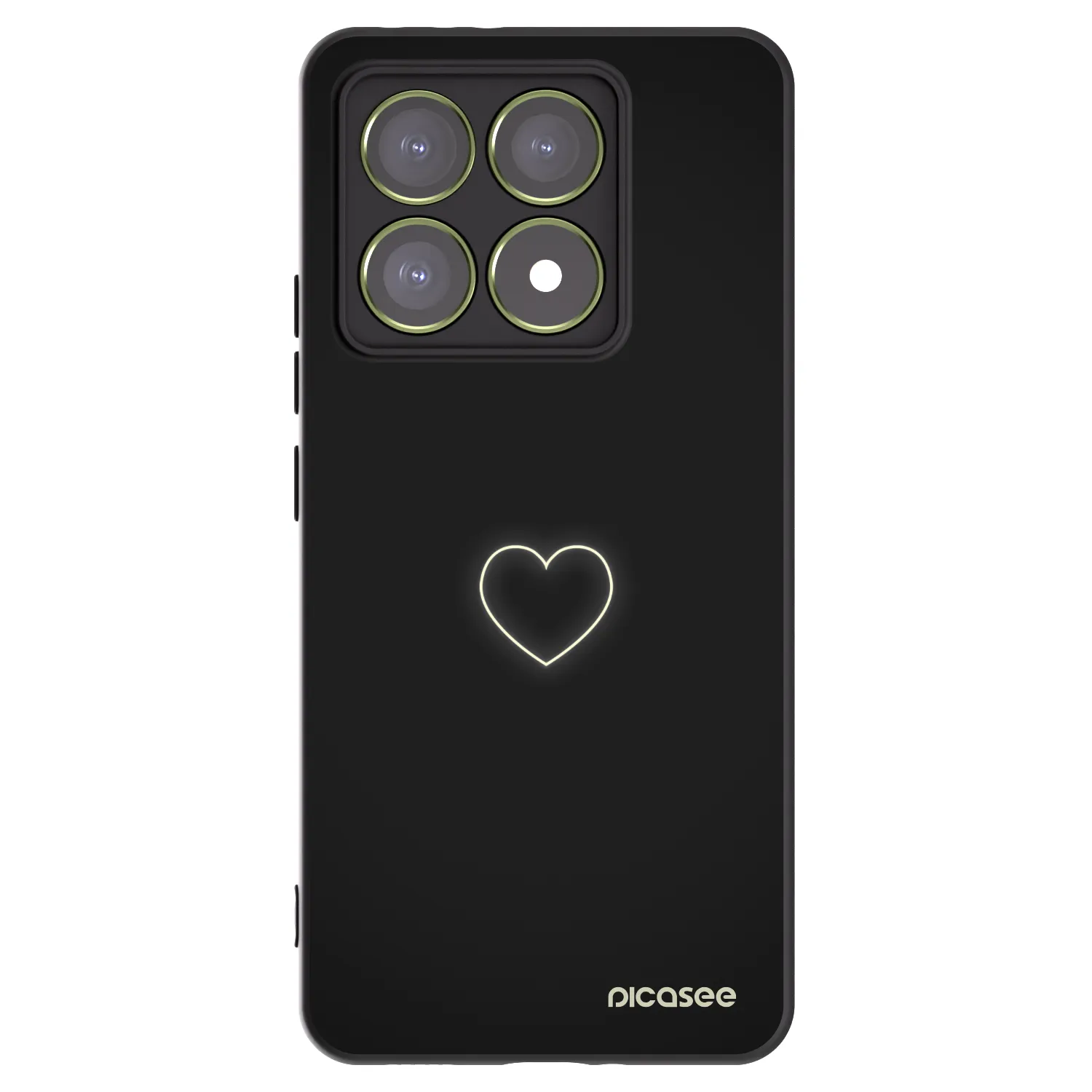 Picasee fekete szilikon tok az alábbi mobiltelefonokra Xiaomi 14T - Heart