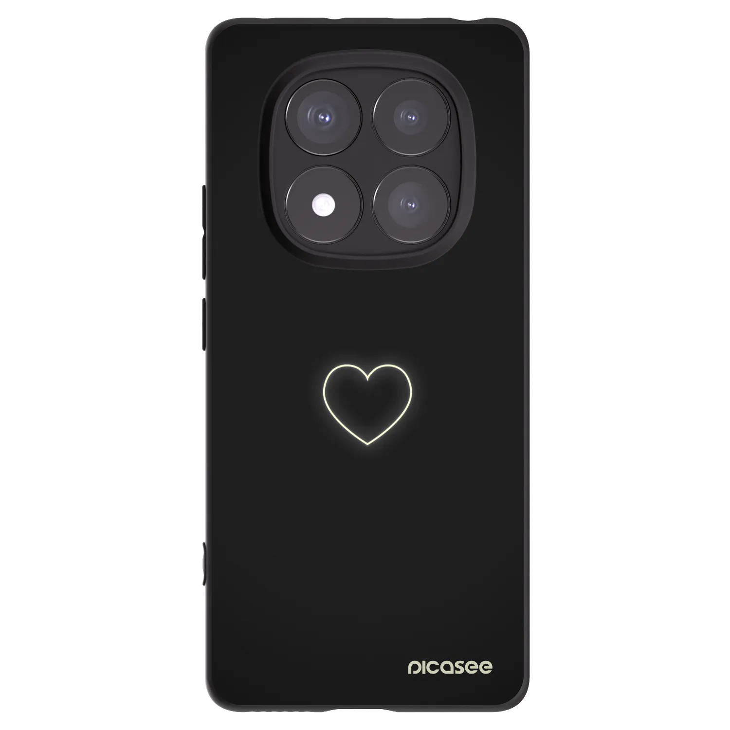 Picasee fekete szilikon tok az alábbi mobiltelefonokra Xiaomi Redmi Note 14 Pro 5G - Heart