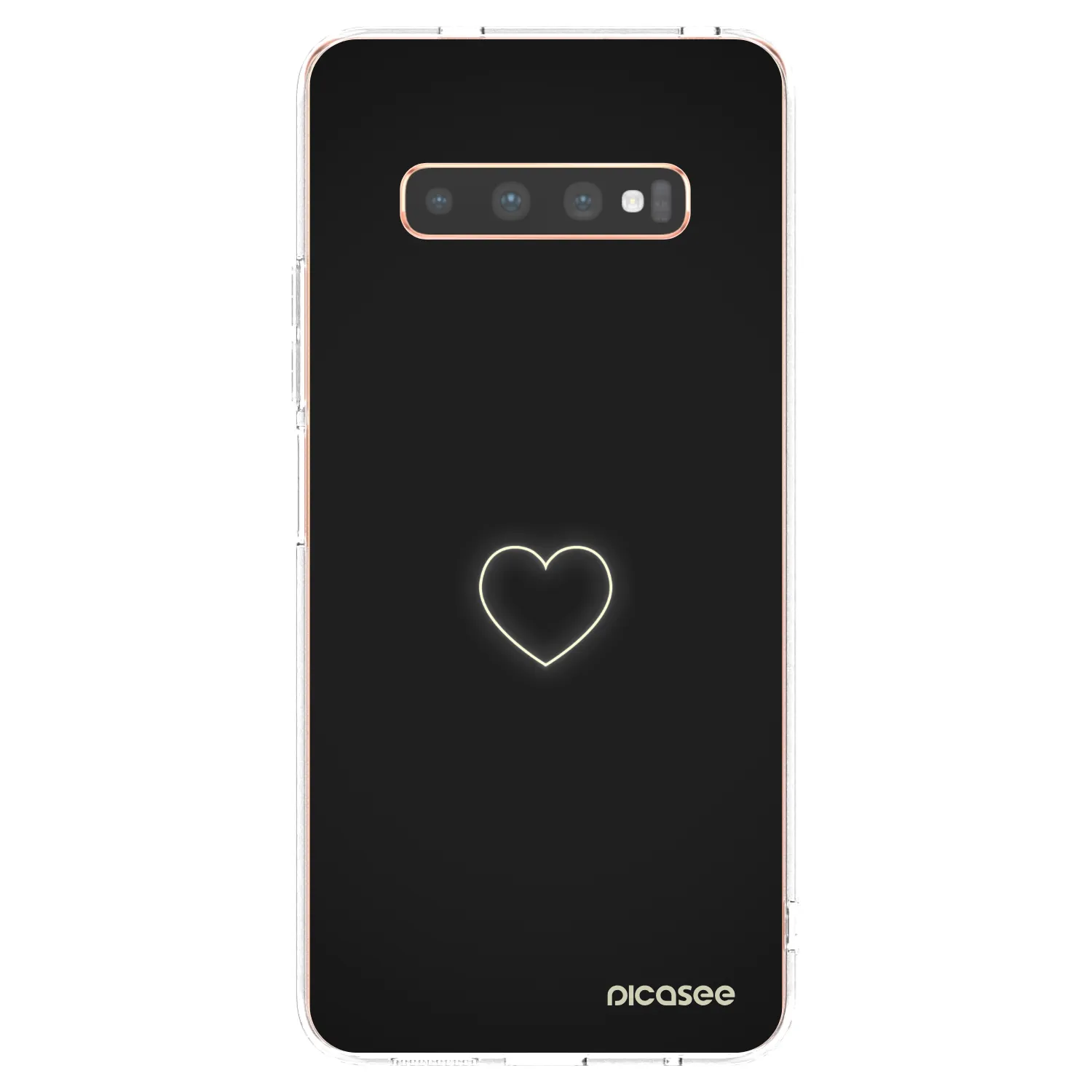 Picasee átlátszó szilikon tok az alábbi mobiltelefonokra Samsung Galaxy S10 Plus G975 - Heart