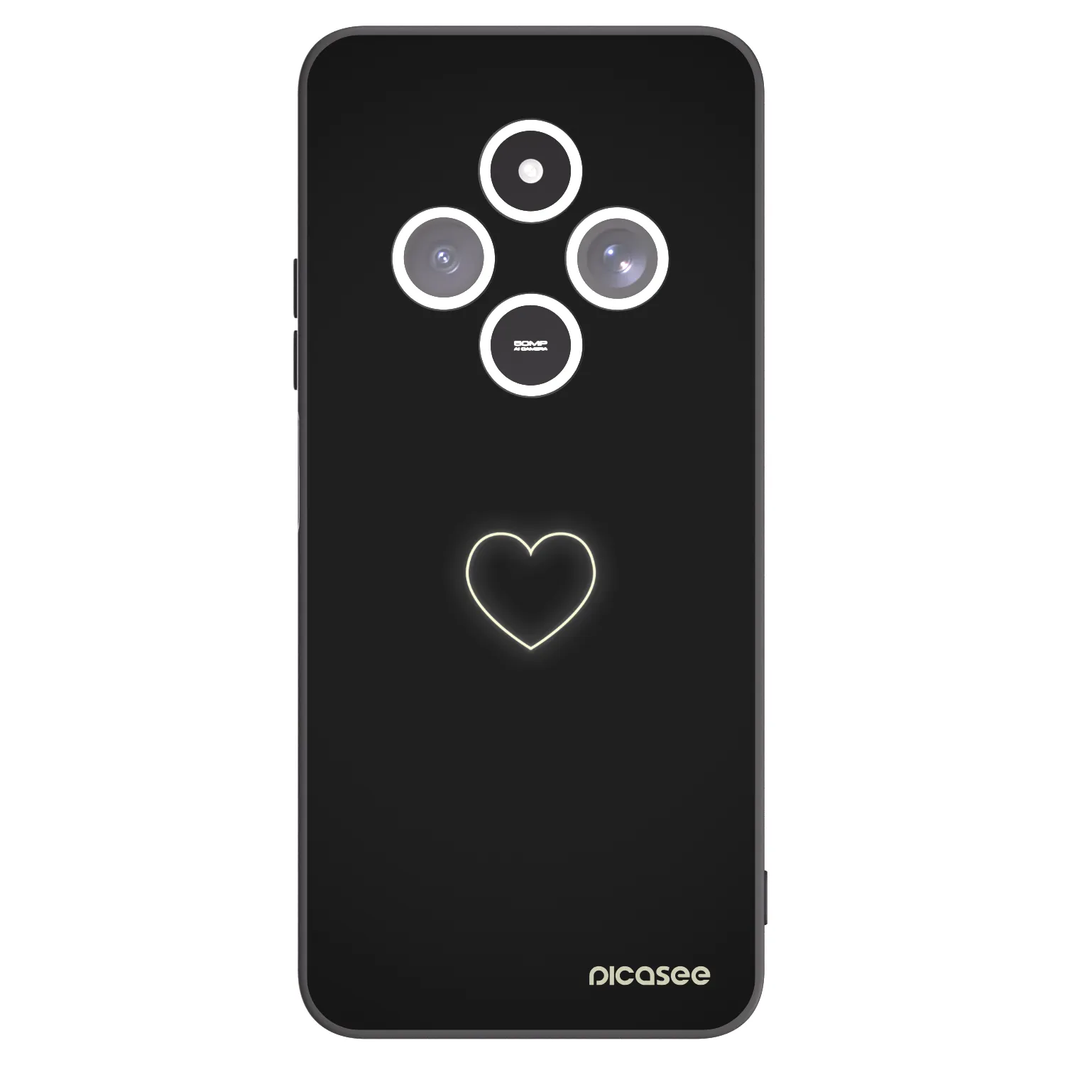Picasee fekete szilikon tok az alábbi mobiltelefonokra Xiaomi Redmi 14C - Heart
