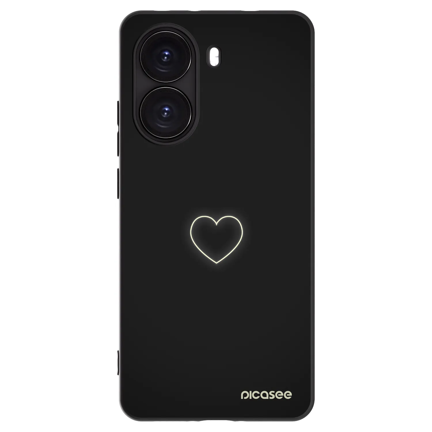 Picasee fekete szilikon tok az alábbi mobiltelefonokra Xiaomi Poco X7 Pro 5G - Heart
