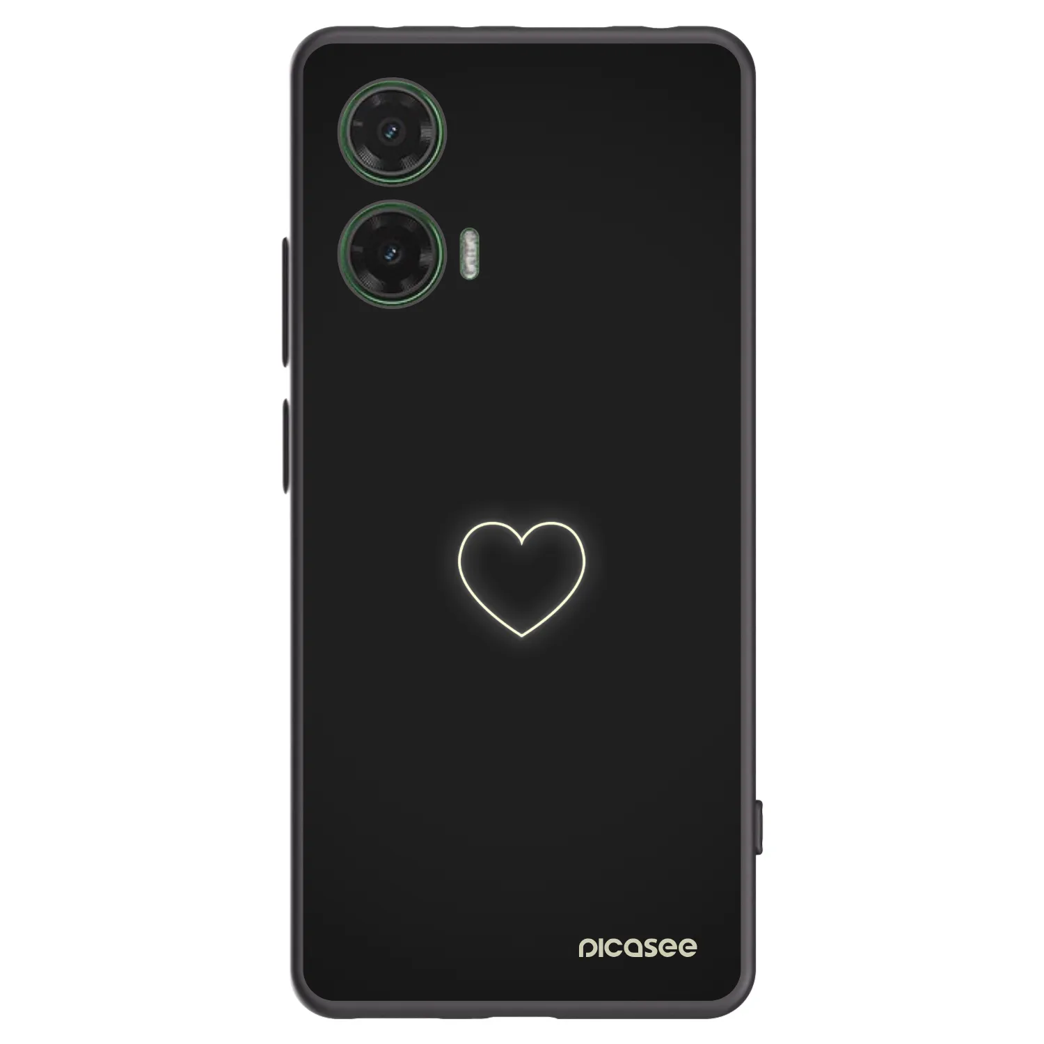 Picasee fekete szilikon tok az alábbi mobiltelefonokra Motorola Moto G35 5G - Heart