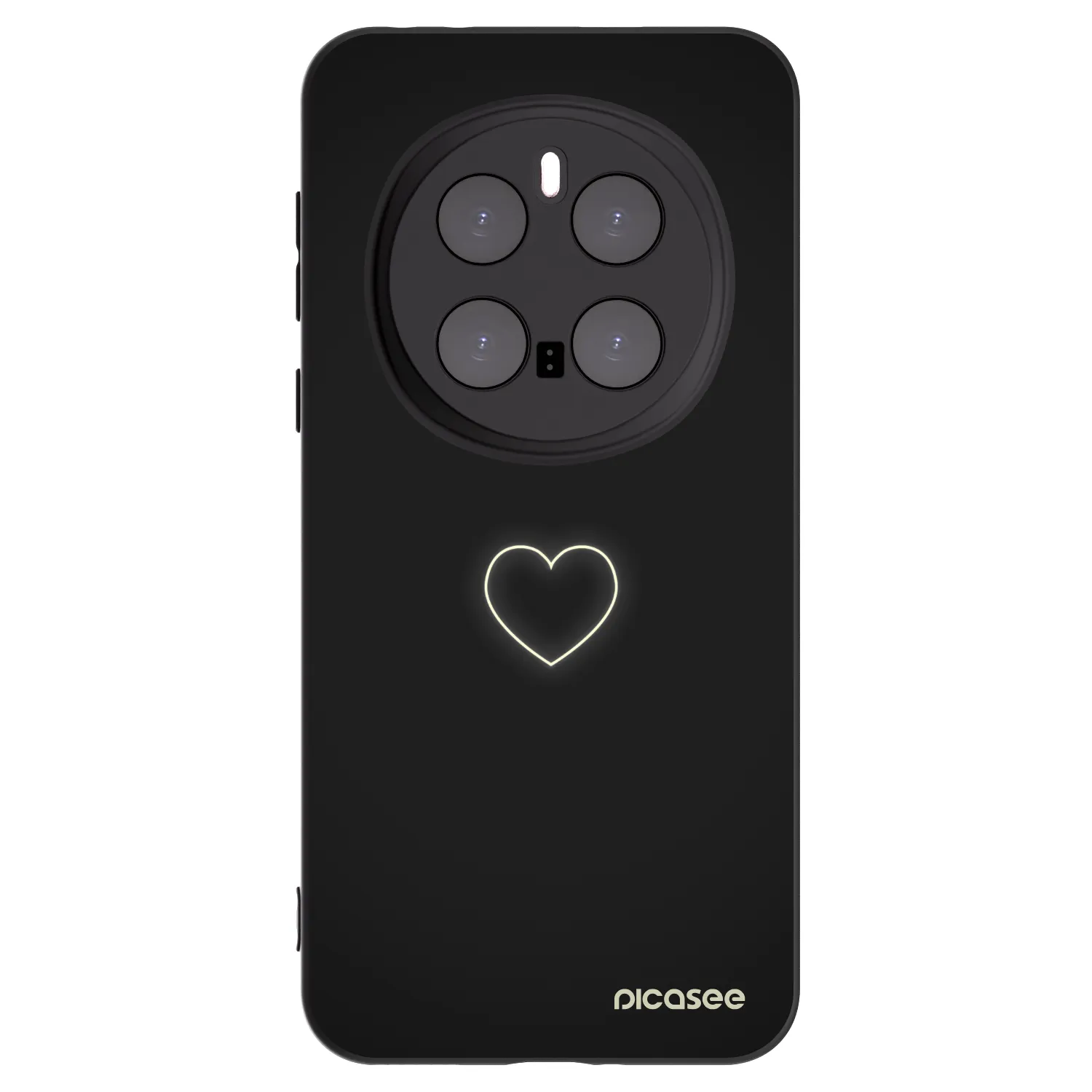 Picasee fekete szilikon tok az alábbi mobiltelefonokra Honor Magic7 Pro 5G - Heart