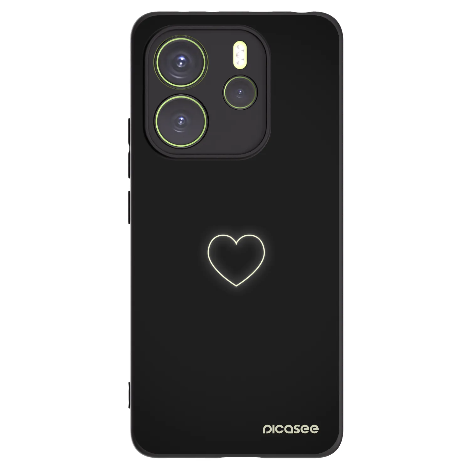 Picasee fekete szilikon tok az alábbi mobiltelefonokra Xiaomi Redmi Note 14 4G - Heart