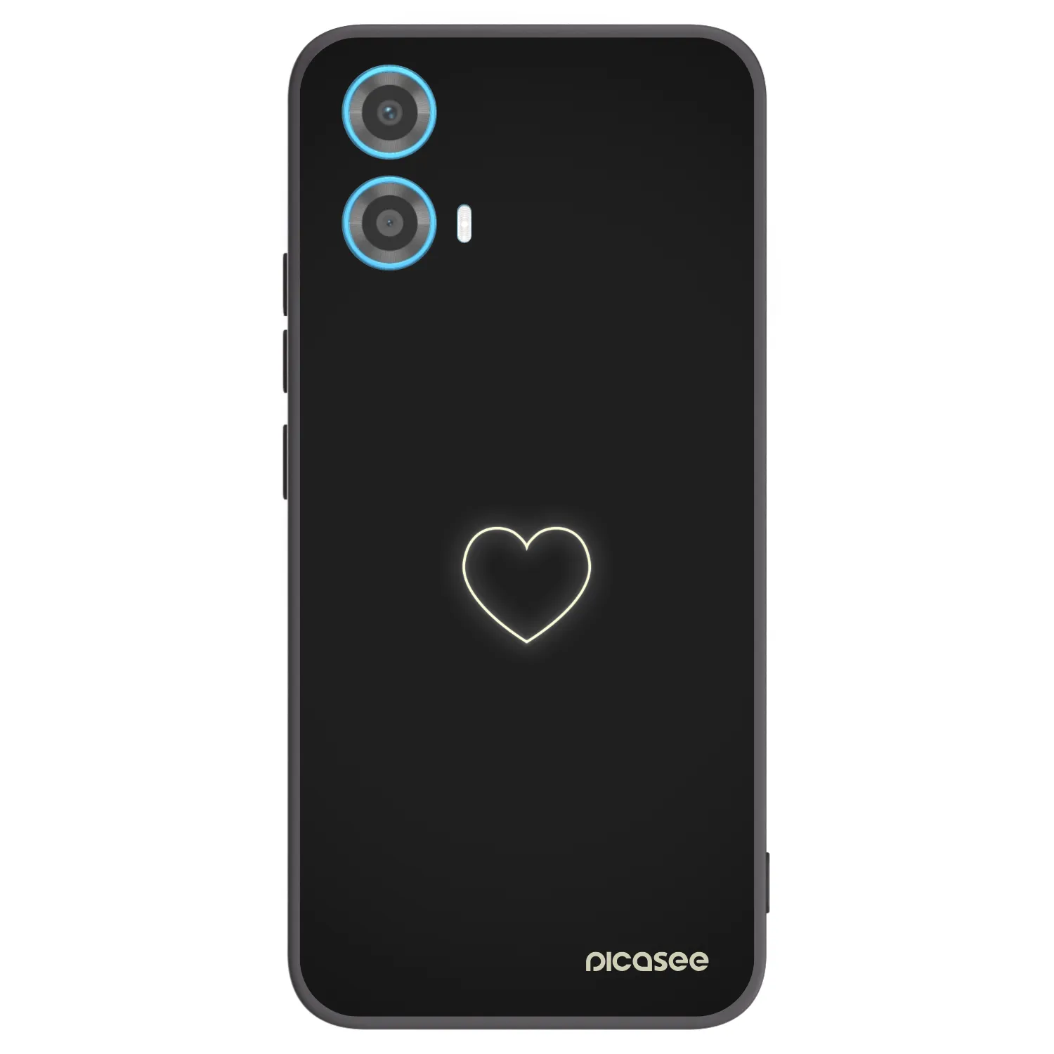 Picasee fekete szilikon tok az alábbi mobiltelefonokra Motorola Moto G34 5G - Heart