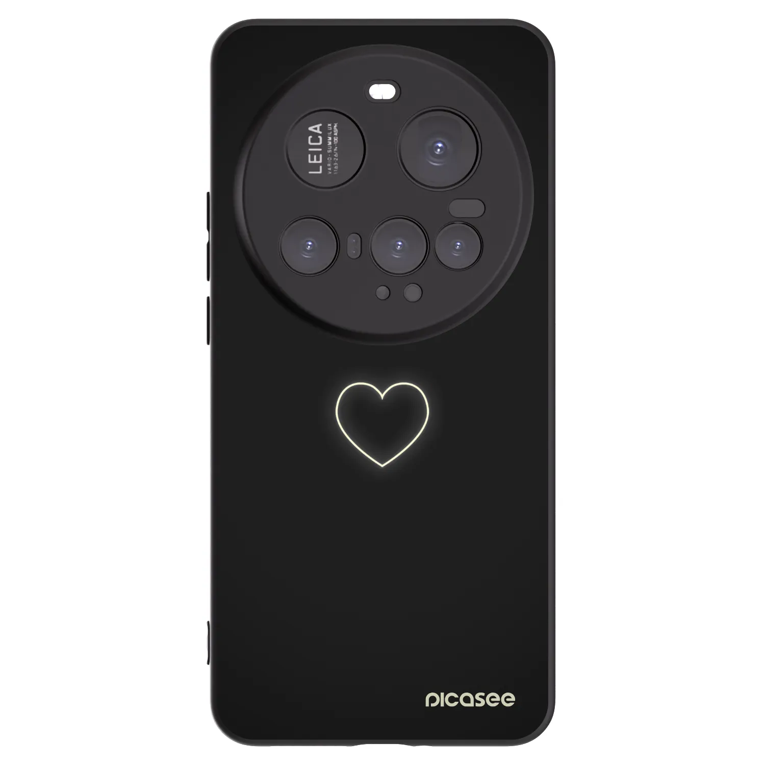 Picasee fekete szilikon tok az alábbi mobiltelefonokra Xiaomi 15 Ultra - Heart