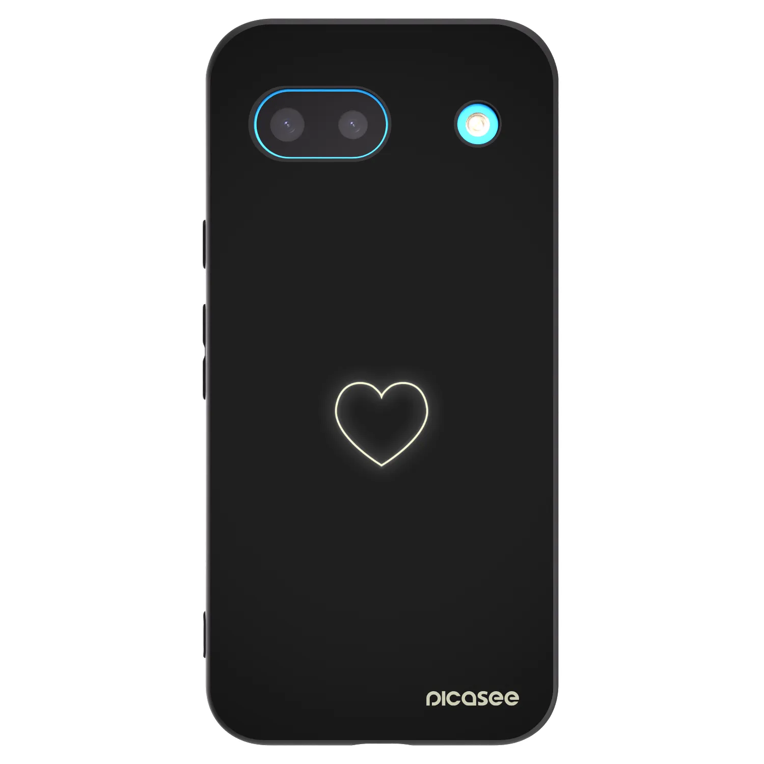 Picasee fekete szilikon tok az alábbi mobiltelefonokra Google Pixel 8 - Heart