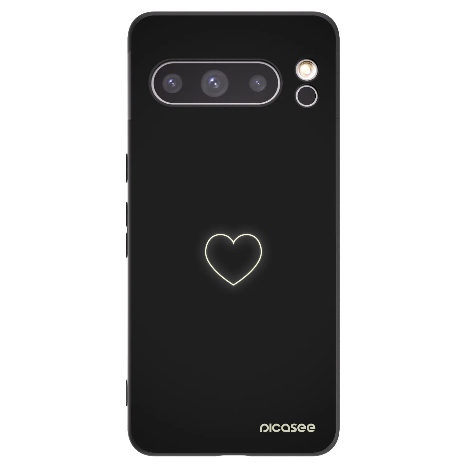 Picasee fekete szilikon tok az alábbi mobiltelefonokra Google Pixel 8 Pro - Heart