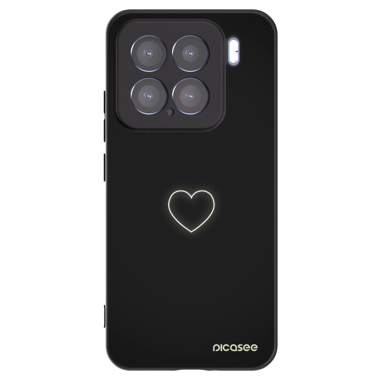 Picasee fekete szilikon tok az alábbi mobiltelefonokra Xiaomi 15 - Heart