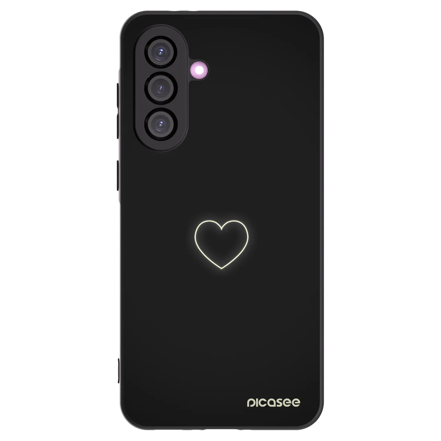 Picasee fekete szilikon tok az alábbi mobiltelefonokra Samsung Galaxy A56 5G A566B - Heart