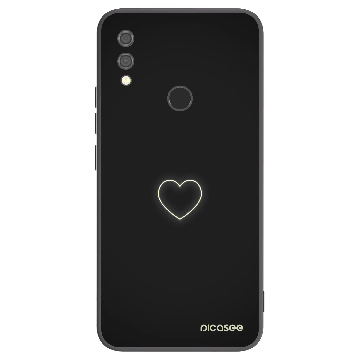 Picasee fekete szilikon tok az alábbi mobiltelefonokra Xiaomi Redmi Note 7 - Heart