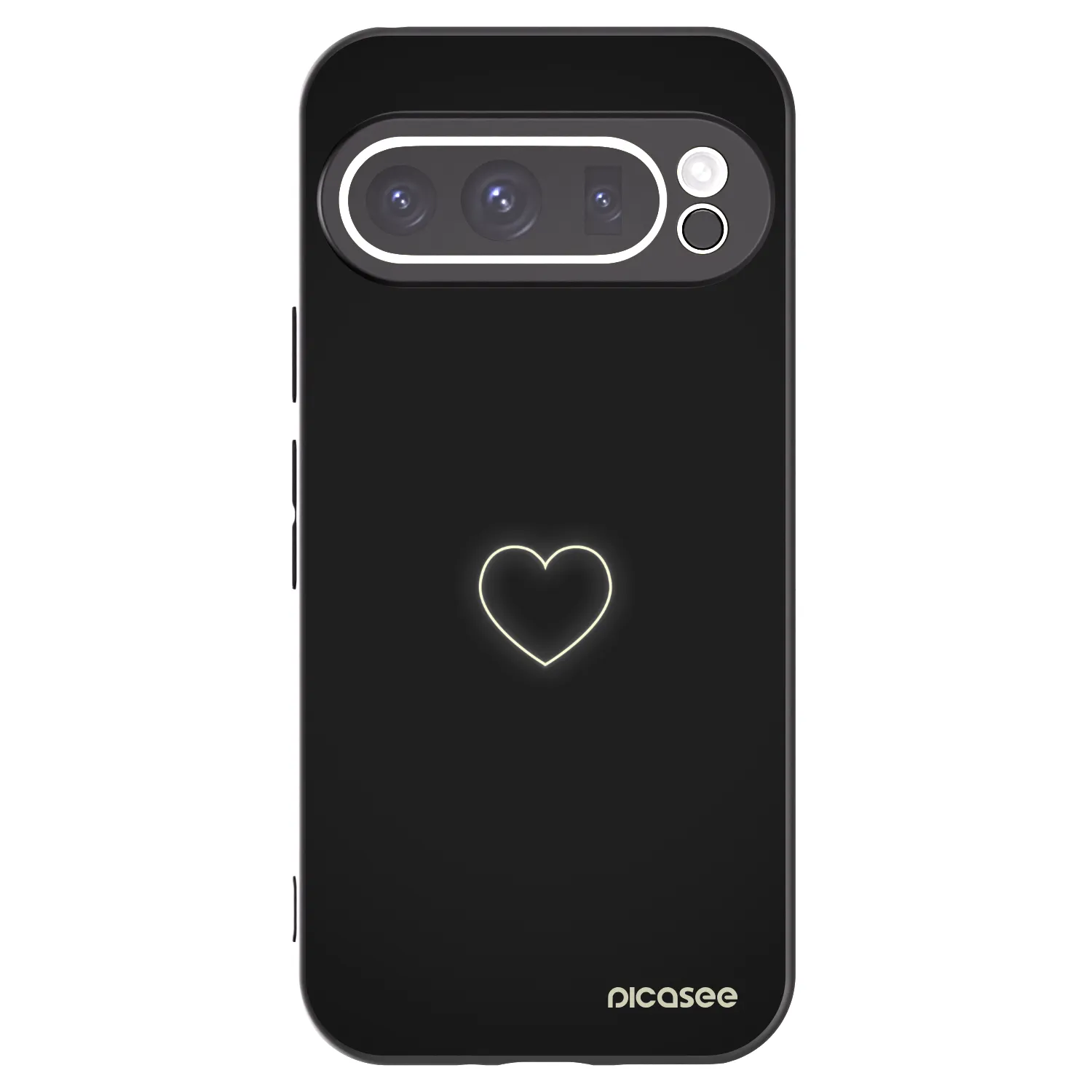 Picasee fekete szilikon tok az alábbi mobiltelefonokra Google Pixel 9 Pro - Heart