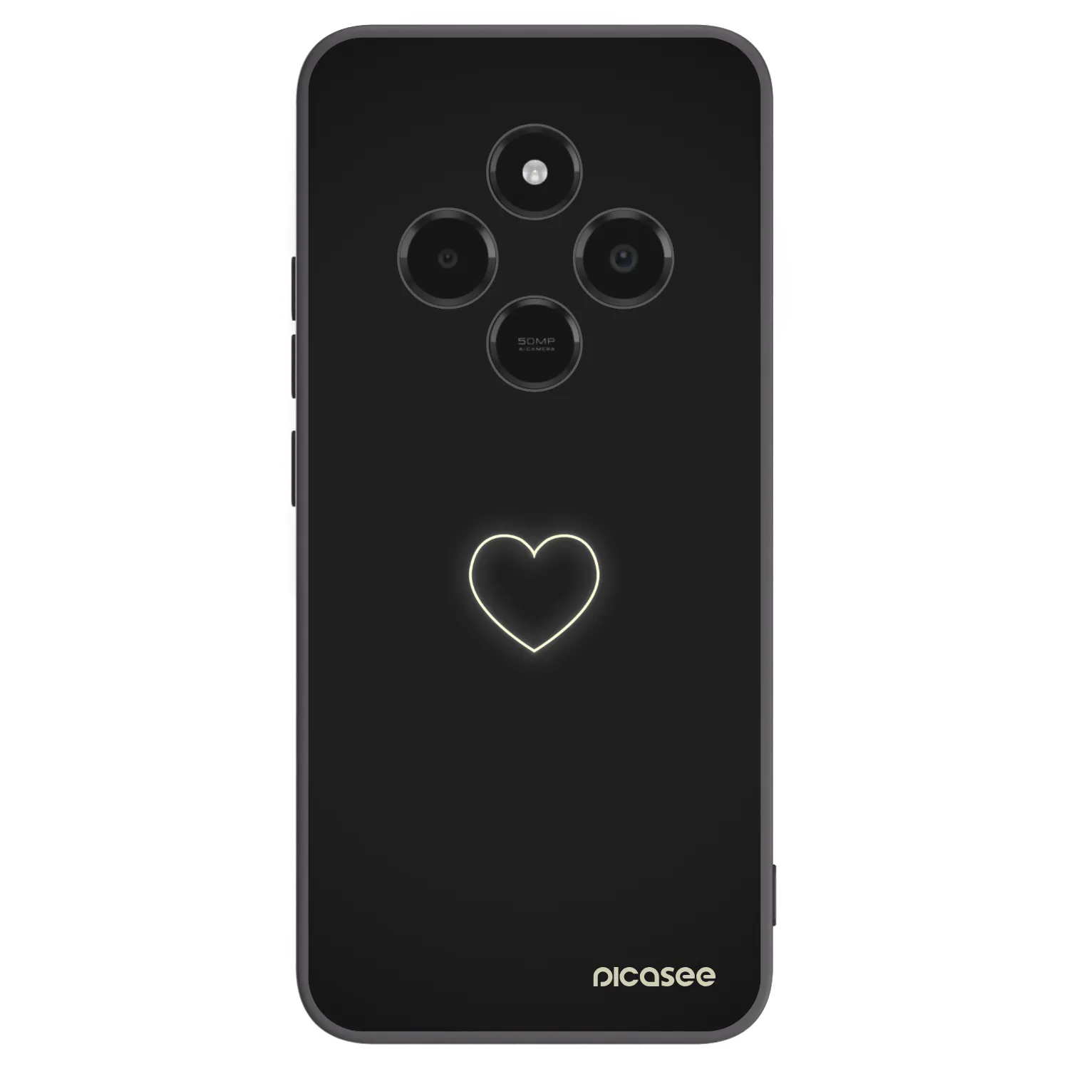 Picasee fekete szilikon tok az alábbi mobiltelefonokra Xiaomi Poco C75 - Heart