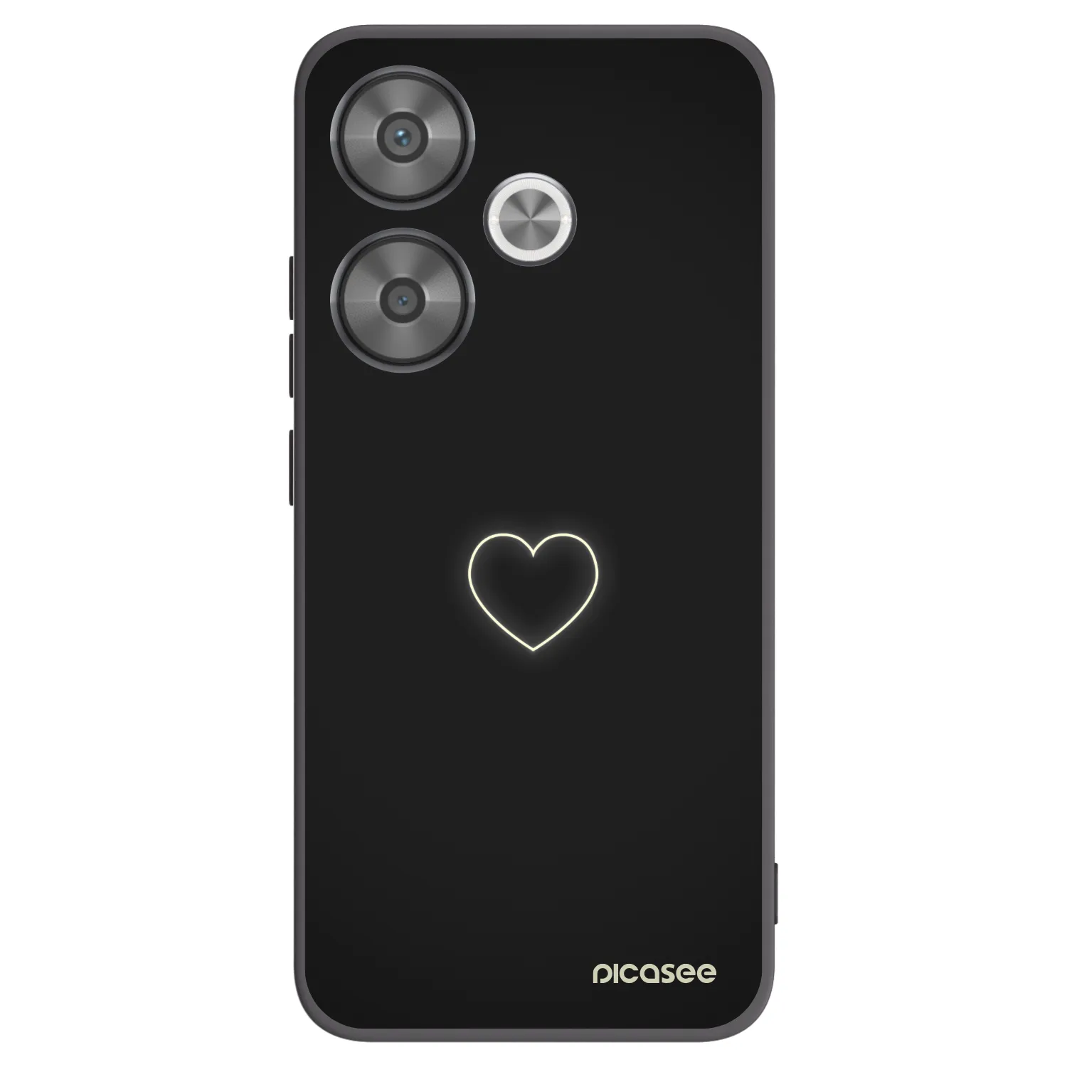 Picasee fekete szilikon tok az alábbi mobiltelefonokra Xiaomi Poco F6 - Heart
