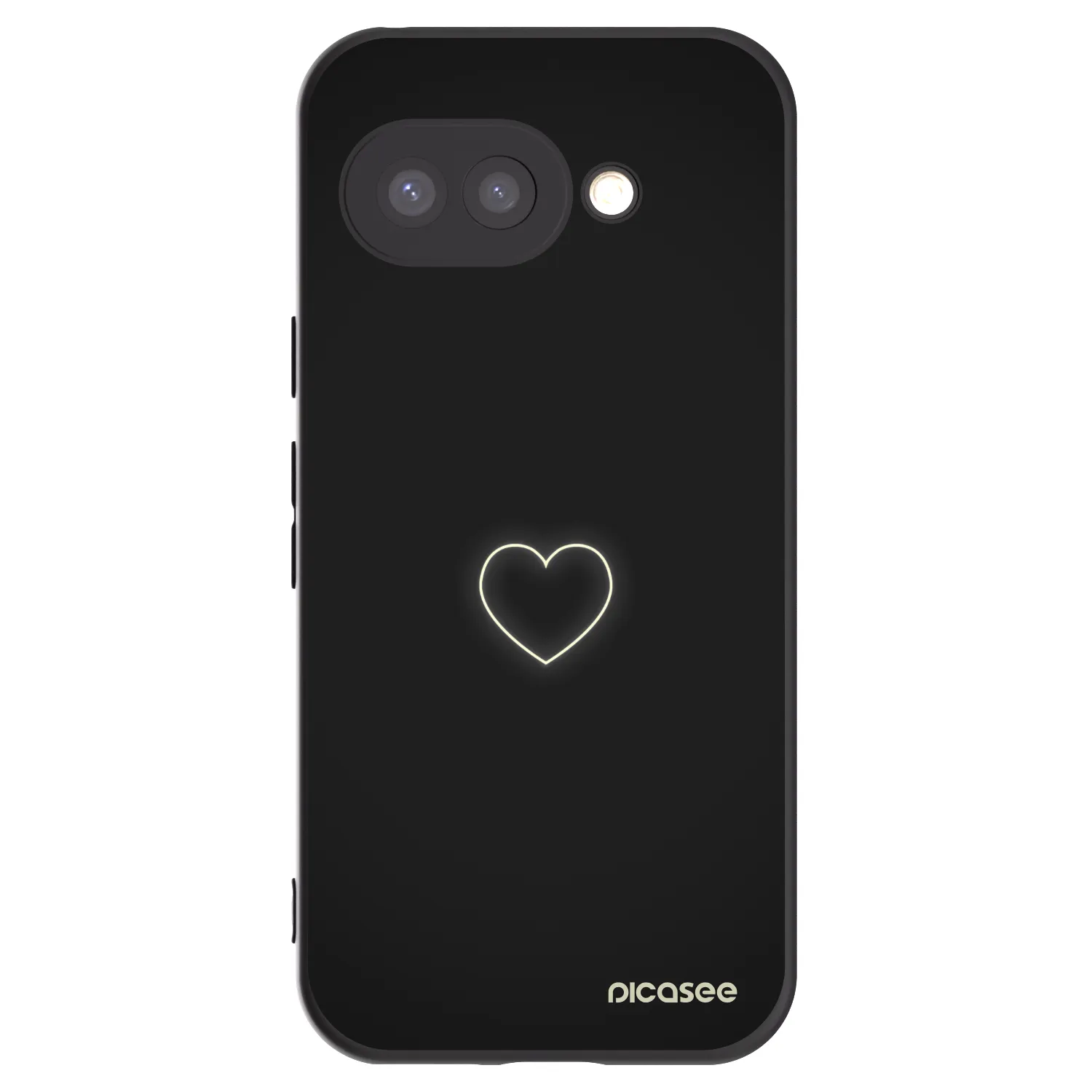 Picasee fekete szilikon tok az alábbi mobiltelefonokra Google Pixel 9a - Heart