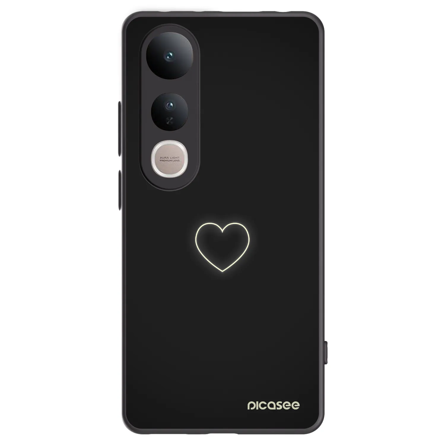 Picasee fekete szilikon tok az alábbi mobiltelefonokra Vivo V50 Lite 5G - Heart