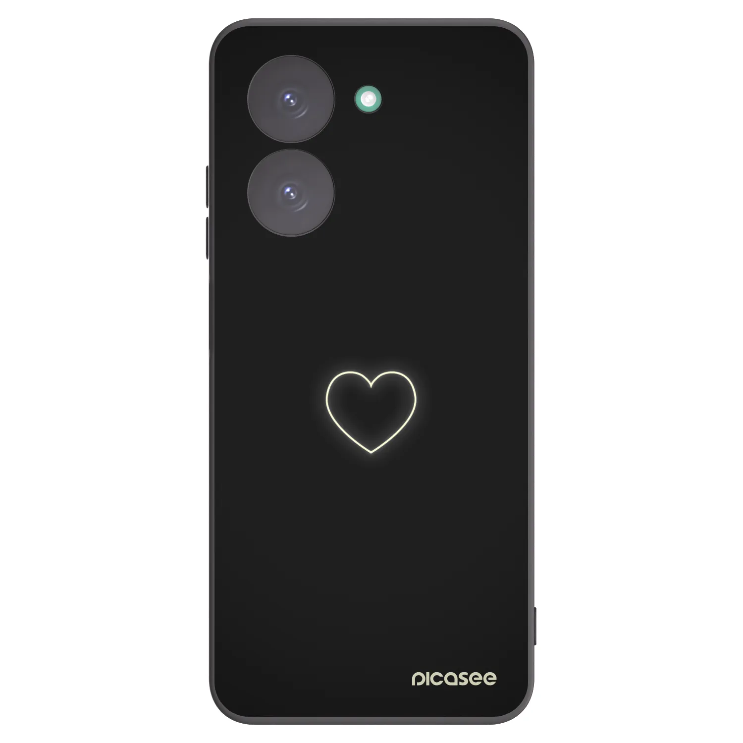 Picasee fekete szilikon tok az alábbi mobiltelefonokra Xiaomi Redmi A5 - Heart