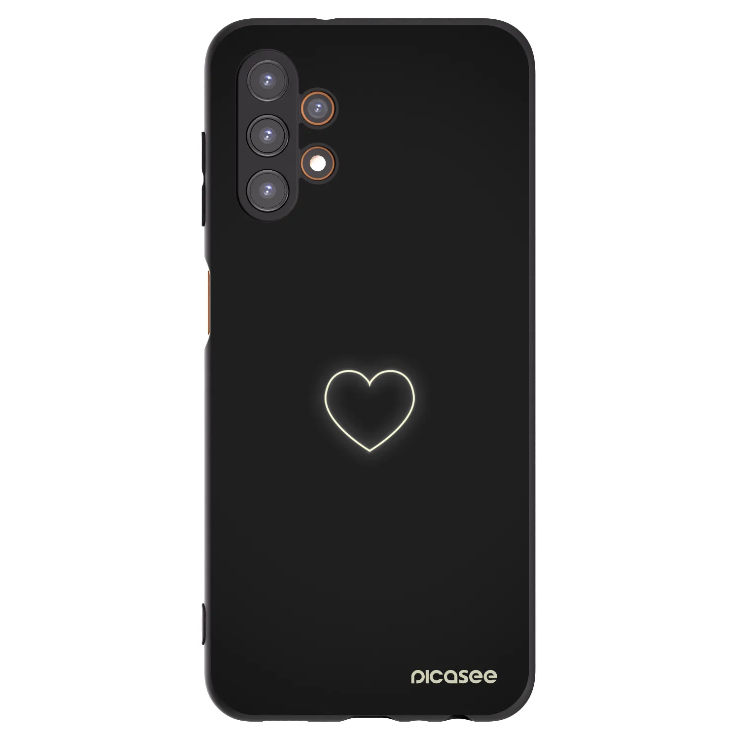 Picasee fekete szilikon tok az alábbi mobiltelefonokra Samsung Galaxy A13 5G - Heart