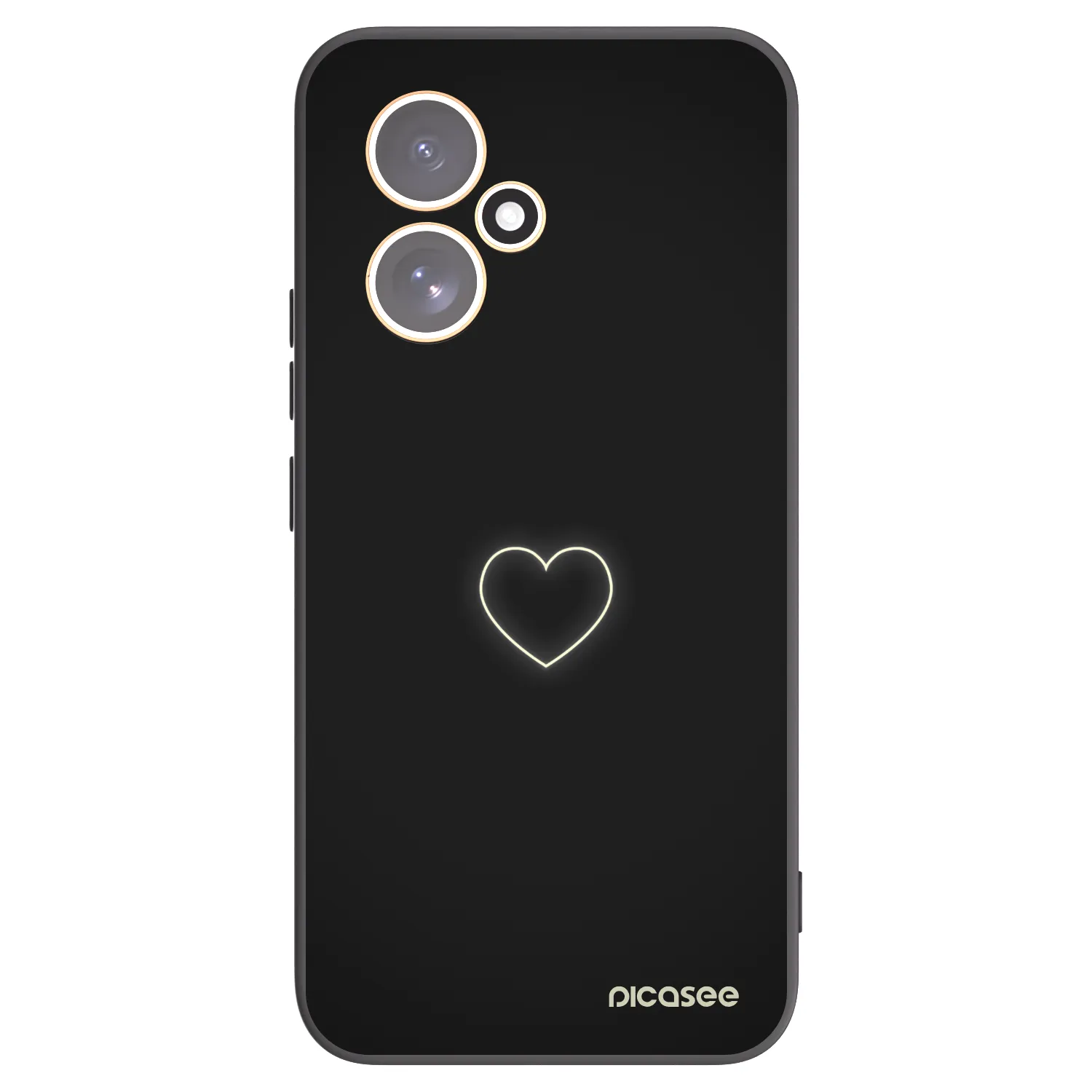 Picasee fekete szilikon tok az alábbi mobiltelefonokra Honor 400 5G - Heart