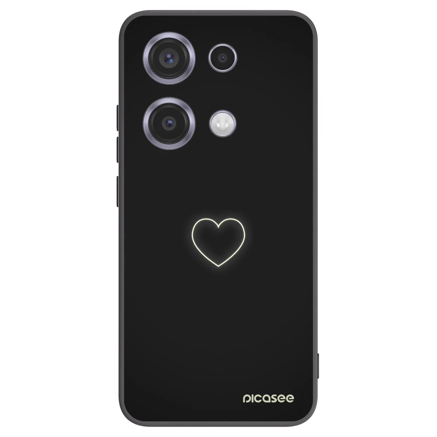 Picasee fekete szilikon tok az alábbi mobiltelefonokra Xiaomi Redmi Note 14S - Heart