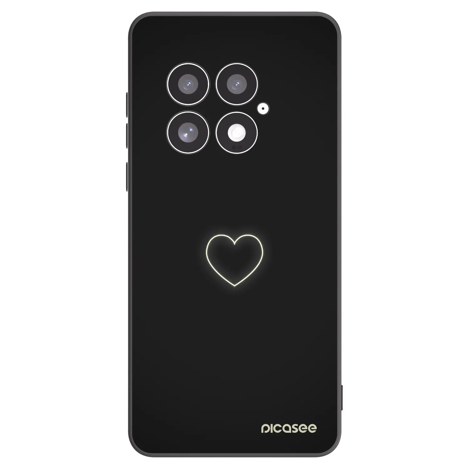 Picasee fekete szilikon tok az alábbi mobiltelefonokra OnePlus 13 5G - Heart