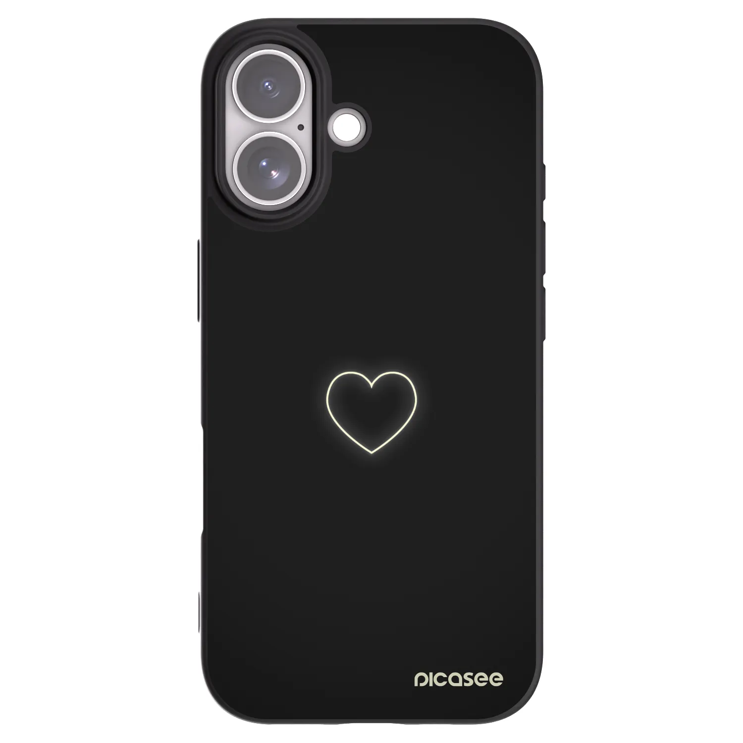 Picasee fekete szilikon tok az alábbi mobiltelefonokra Apple iPhone 17 - Heart