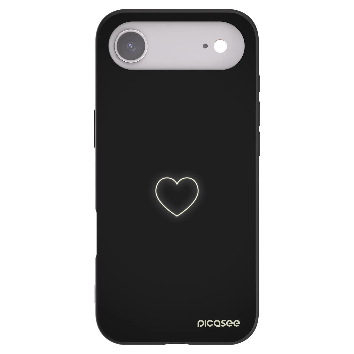 Picasee fekete szilikon tok az alábbi mobiltelefonokra Apple iPhone Air - Heart
