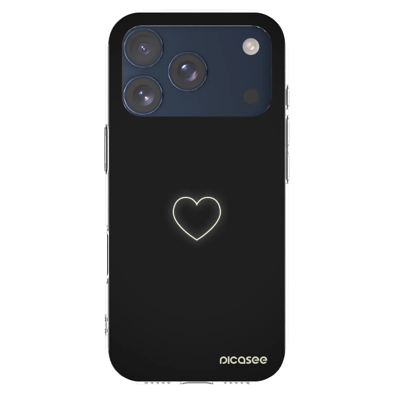 Picasee átlátszó szilikon tok az alábbi mobiltelefonokra Apple iPhone 17 Pro - Heart