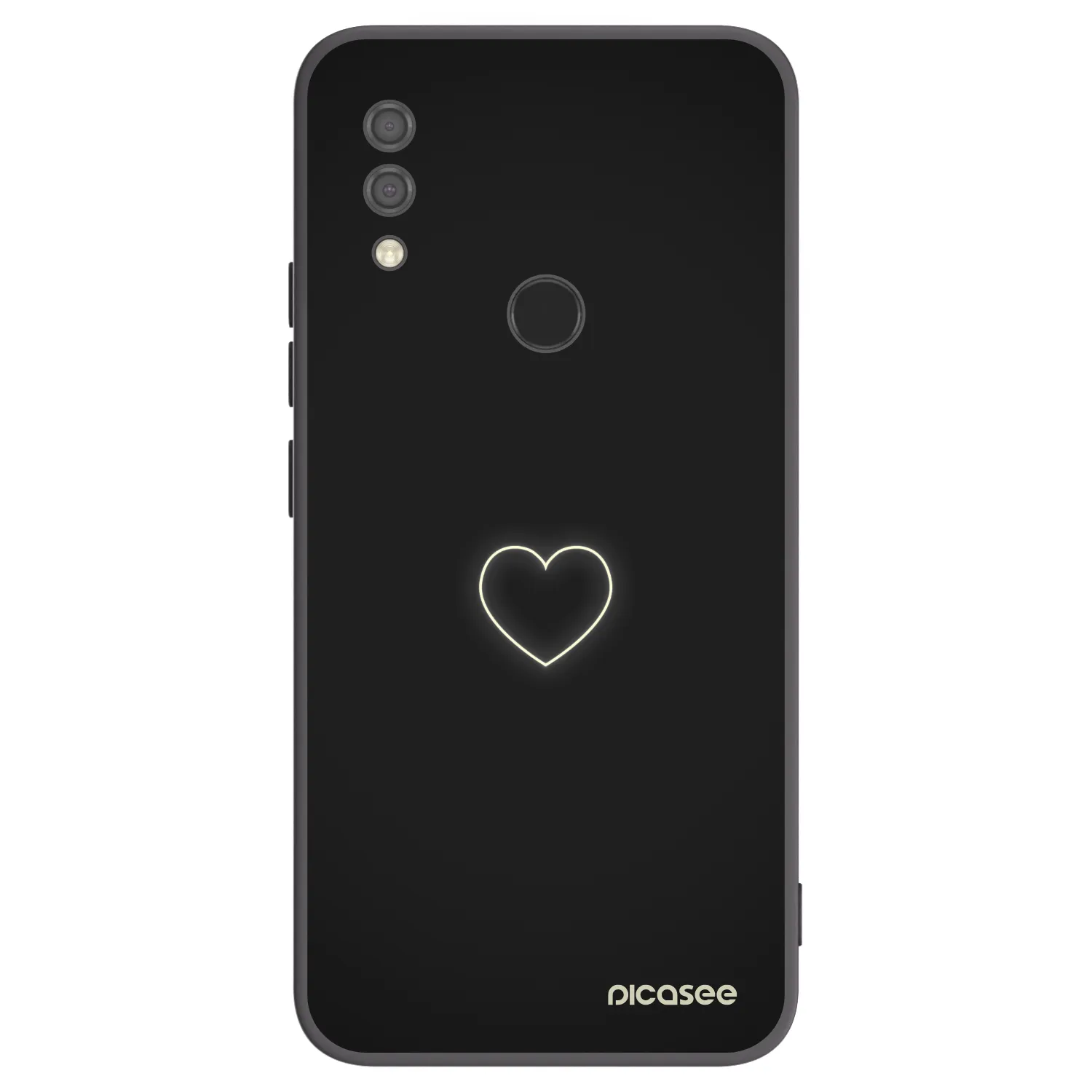 Picasee fekete szilikon tok az alábbi mobiltelefonokra Xiaomi Redmi 7 - Heart