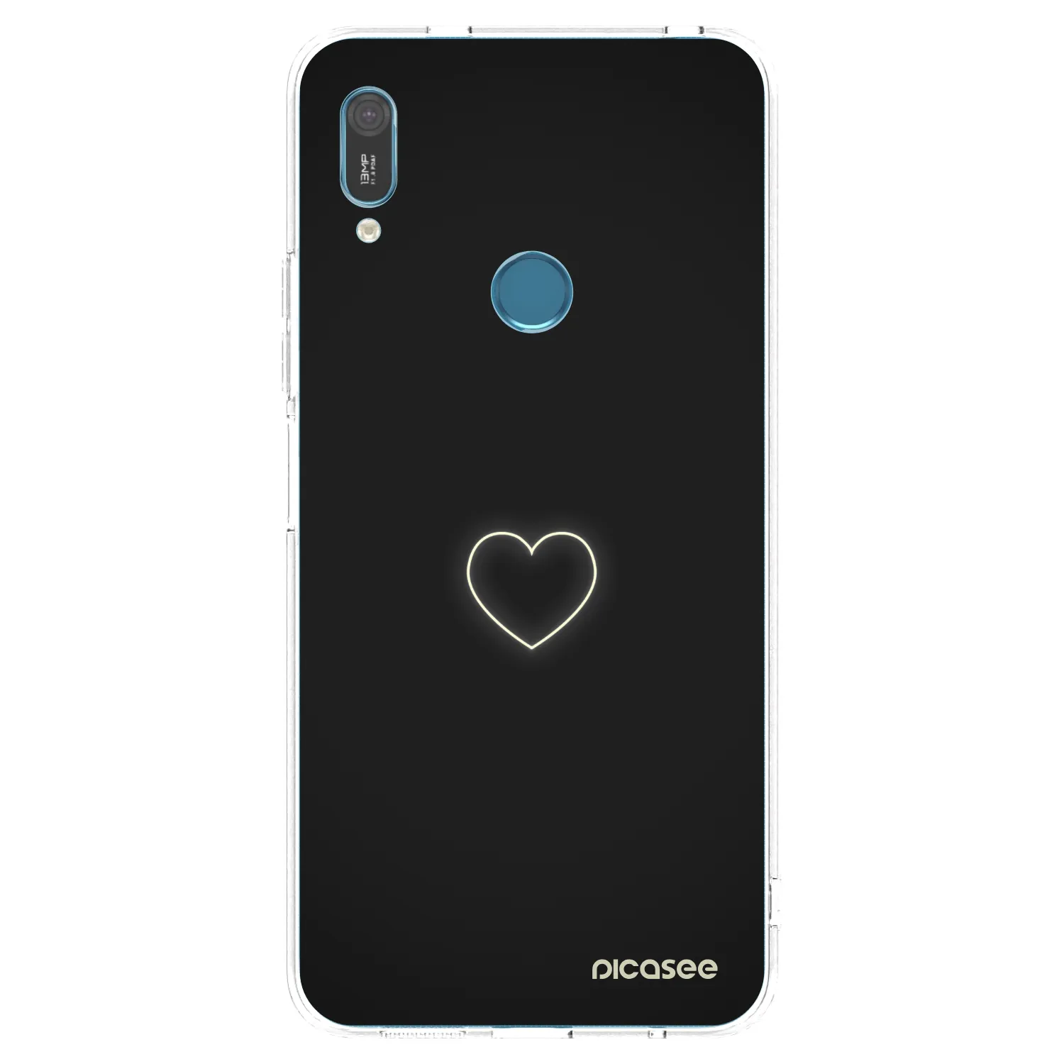 Picasee átlátszó szilikon tok az alábbi mobiltelefonokra Huawei Y6 2019 - Heart