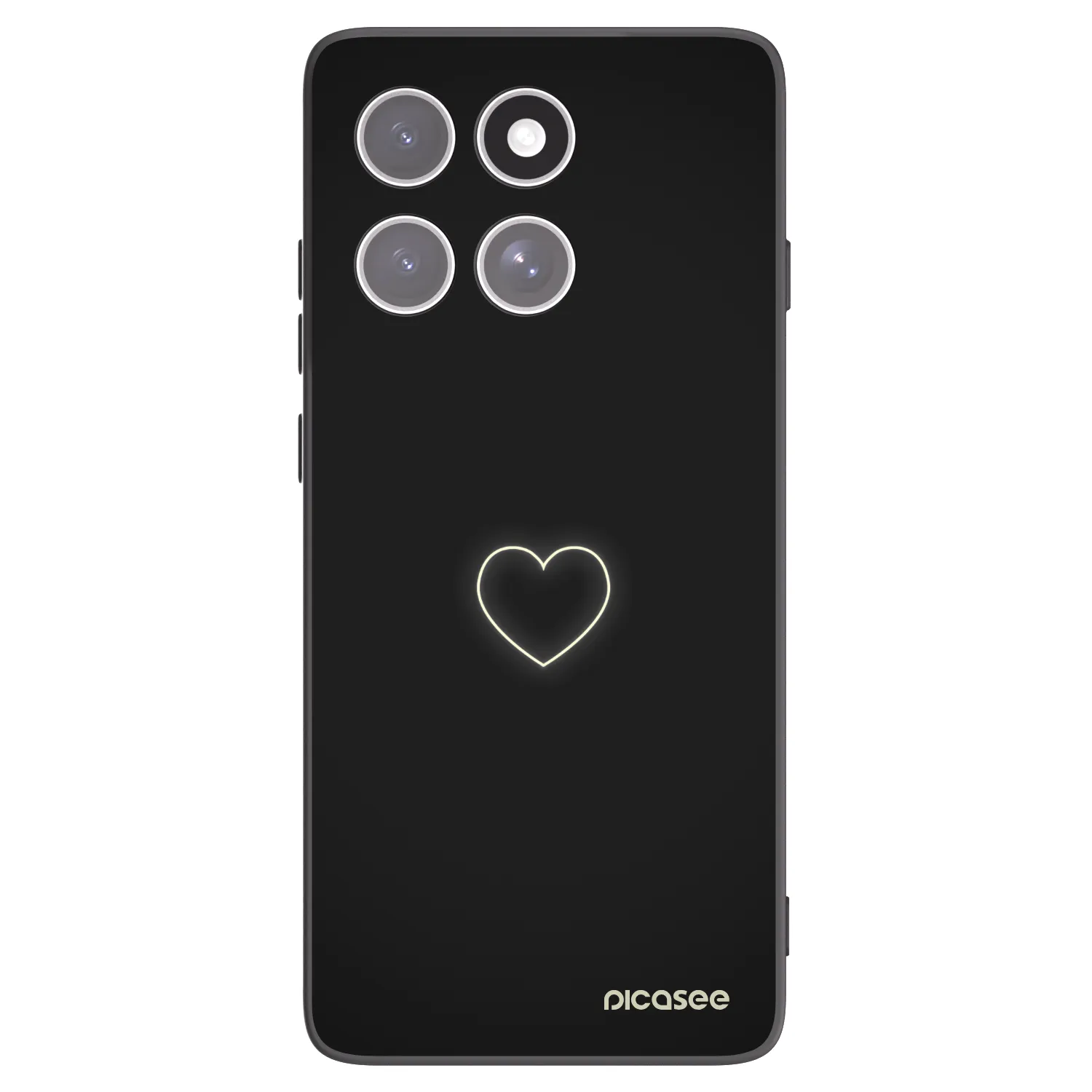 Picasee fekete szilikon tok az alábbi mobiltelefonokra Motorola Edge 60 Pro - Heart