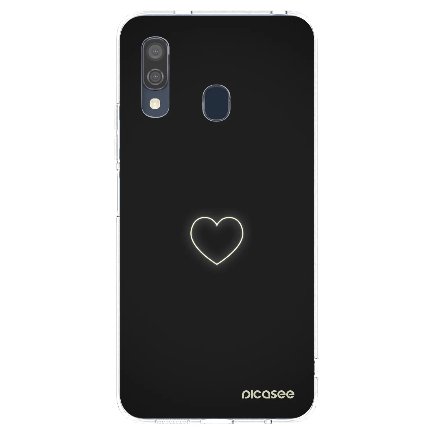 Picasee átlátszó szilikon tok az alábbi mobiltelefonokra Samsung Galaxy A40 A405F - Heart