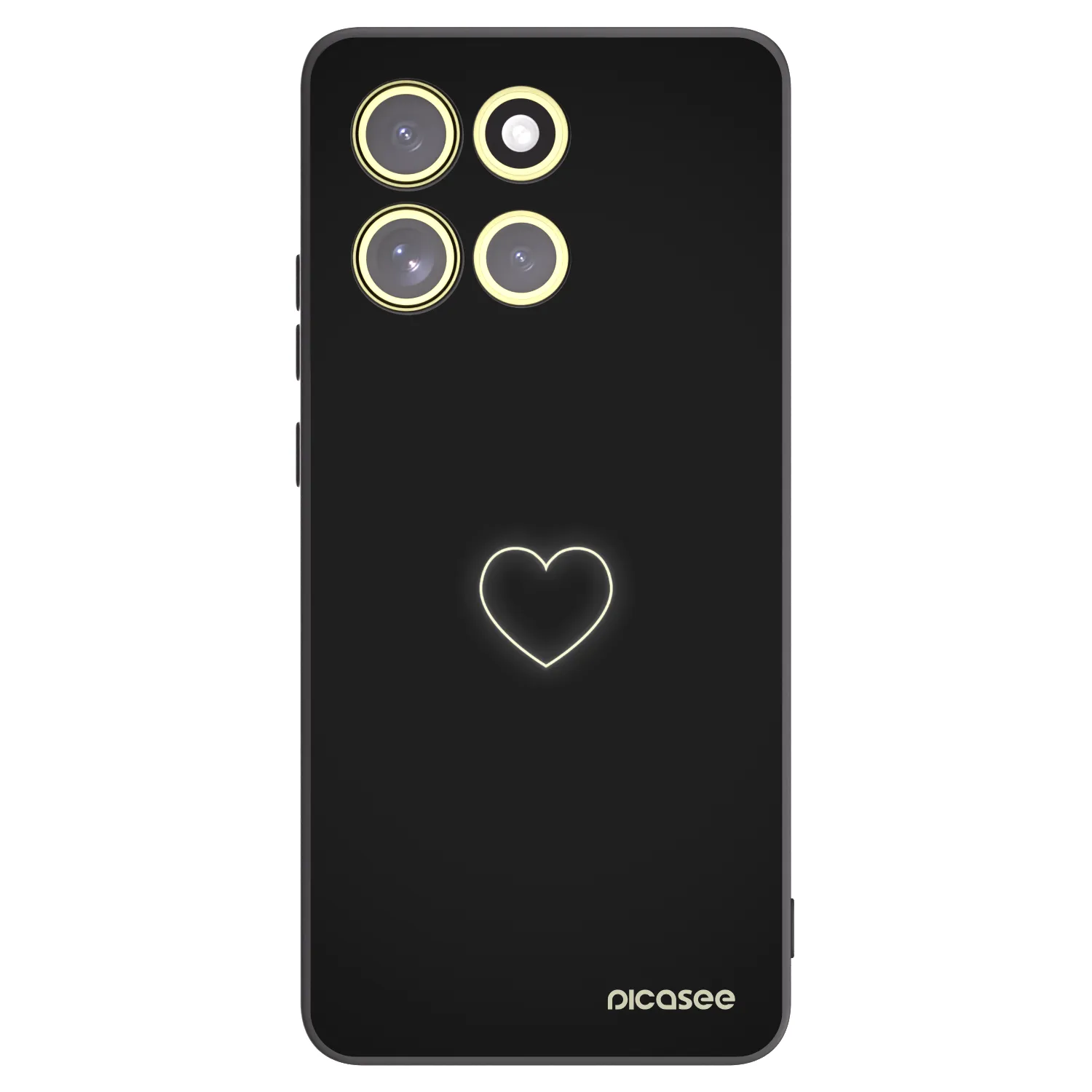 Picasee fekete szilikon tok az alábbi mobiltelefonokra Motorola Moto G86 5G - Heart