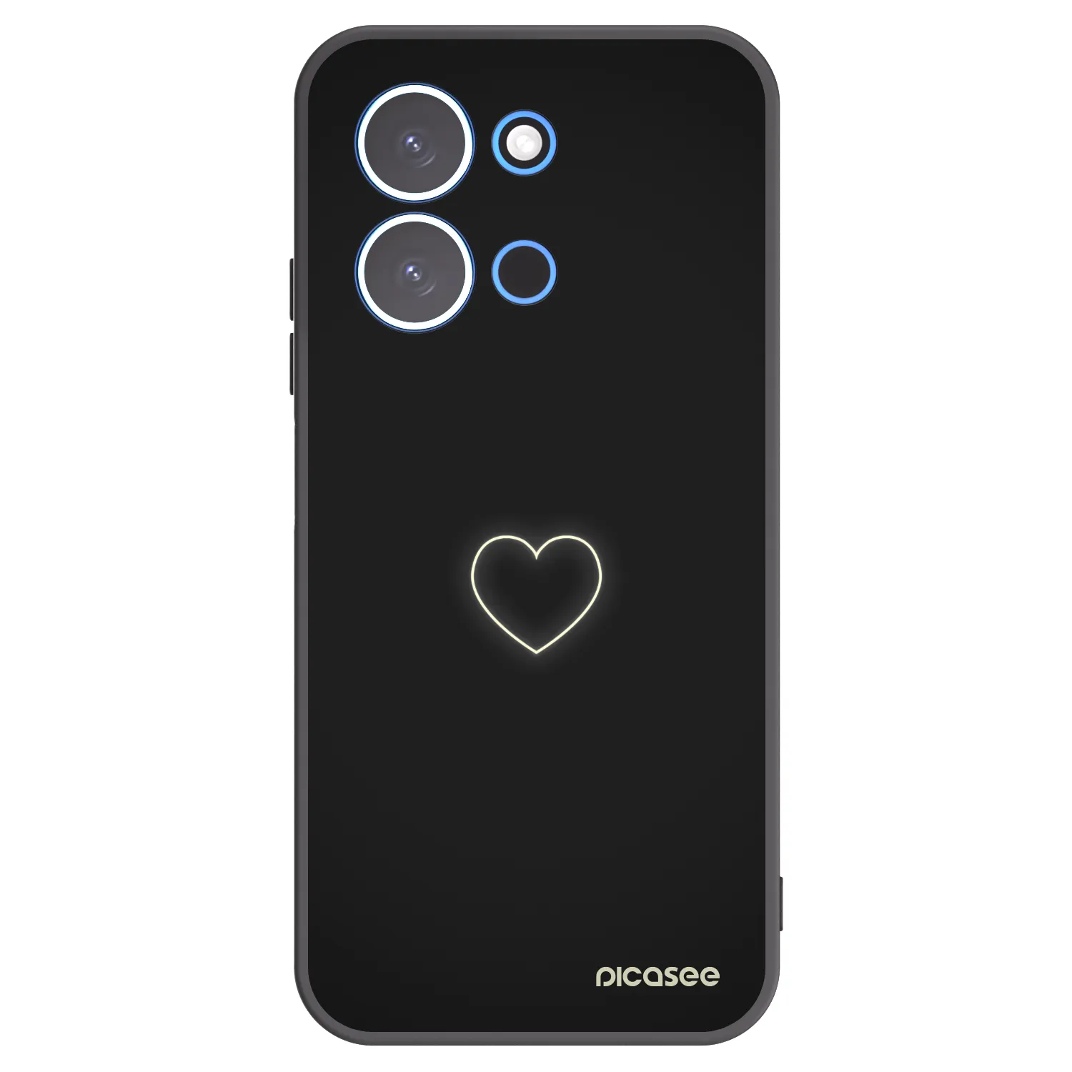 Picasee fekete szilikon tok az alábbi mobiltelefonokra Xiaomi Redmi 15C 4G - Heart