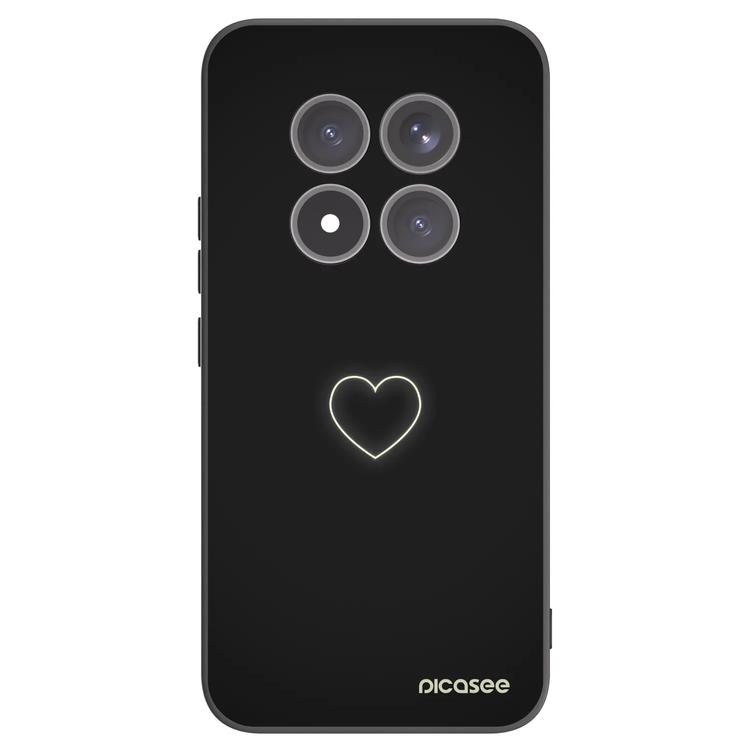 Picasee fekete szilikon tok az alábbi mobiltelefonokra Xiaomi Redmi Note 15 Pro+ - Heart