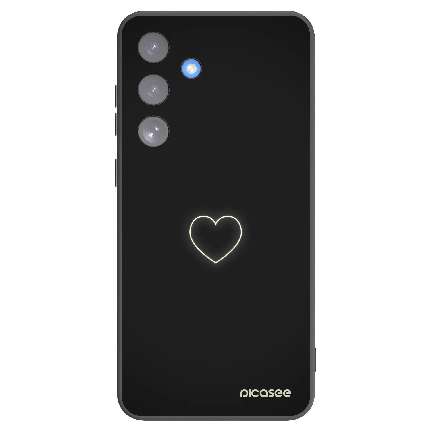 Picasee fekete szilikon tok az alábbi mobiltelefonokra Samsung Galaxy S25 FE 5G - Heart