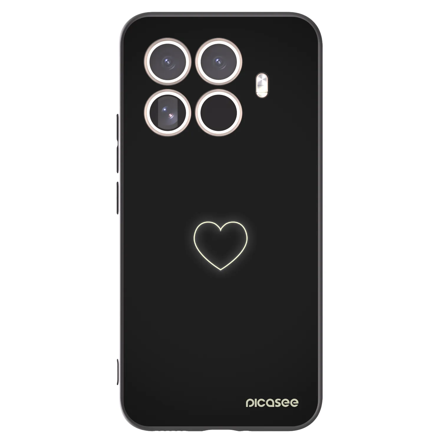 Picasee fekete szilikon tok az alábbi mobiltelefonokra Xiaomi 15T Pro - Heart