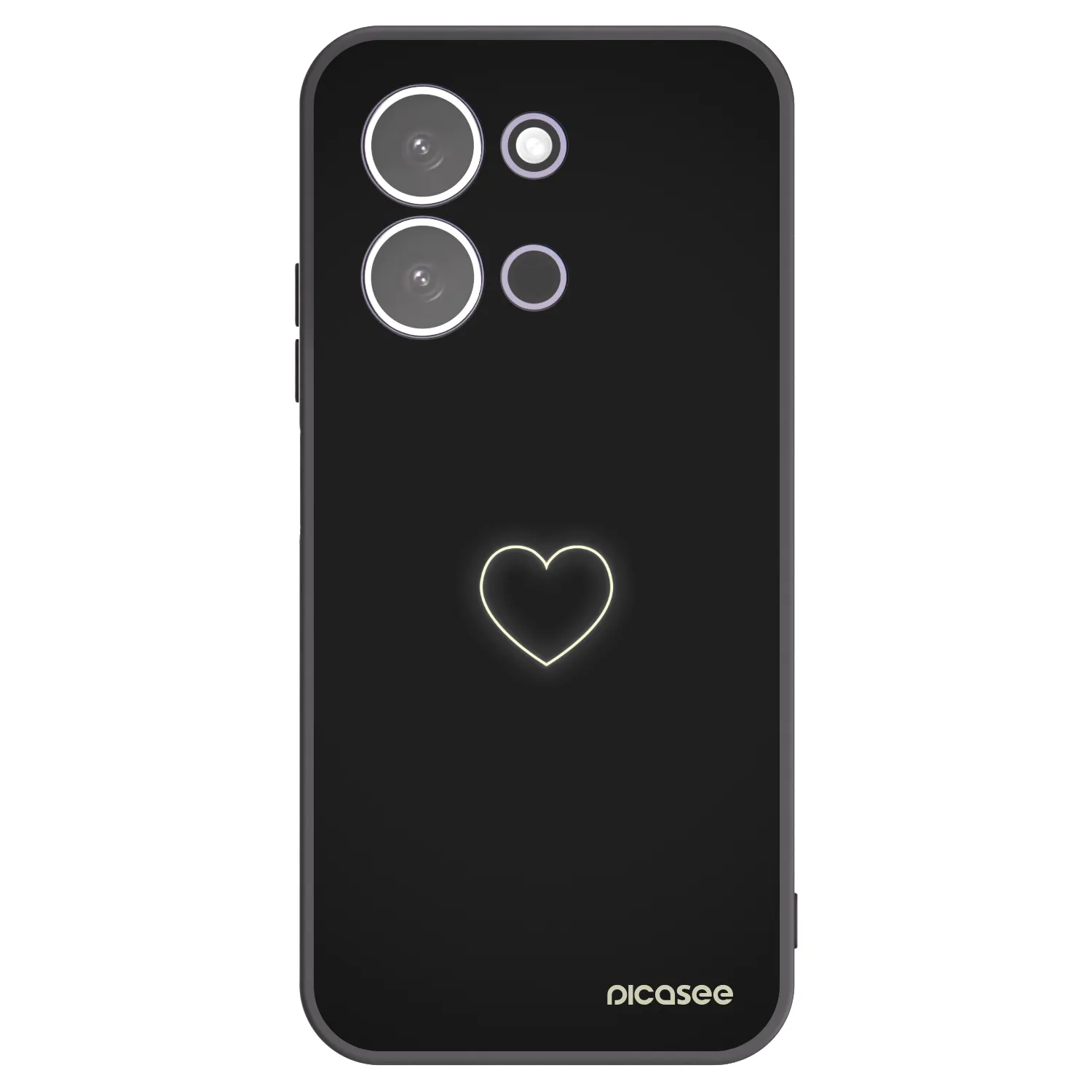 Picasee fekete szilikon tok az alábbi mobiltelefonokra Xiaomi Redmi 15C 5G - Heart