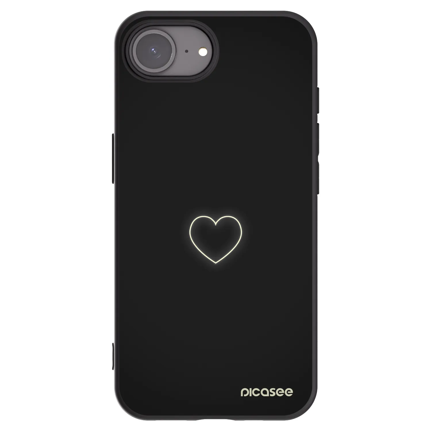 Picasee fekete szilikon tok az alábbi mobiltelefonokra Apple iPhone 17e - Heart