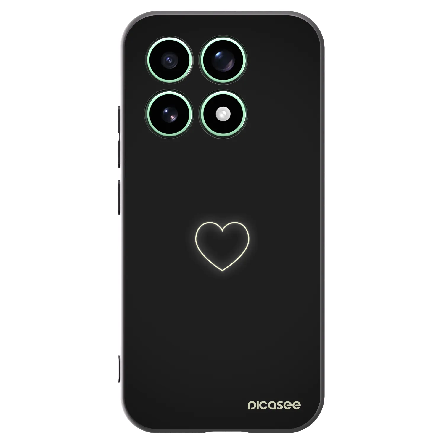 Picasee fekete szilikon tok az alábbi mobiltelefonokra Xiaomi 17 - Heart