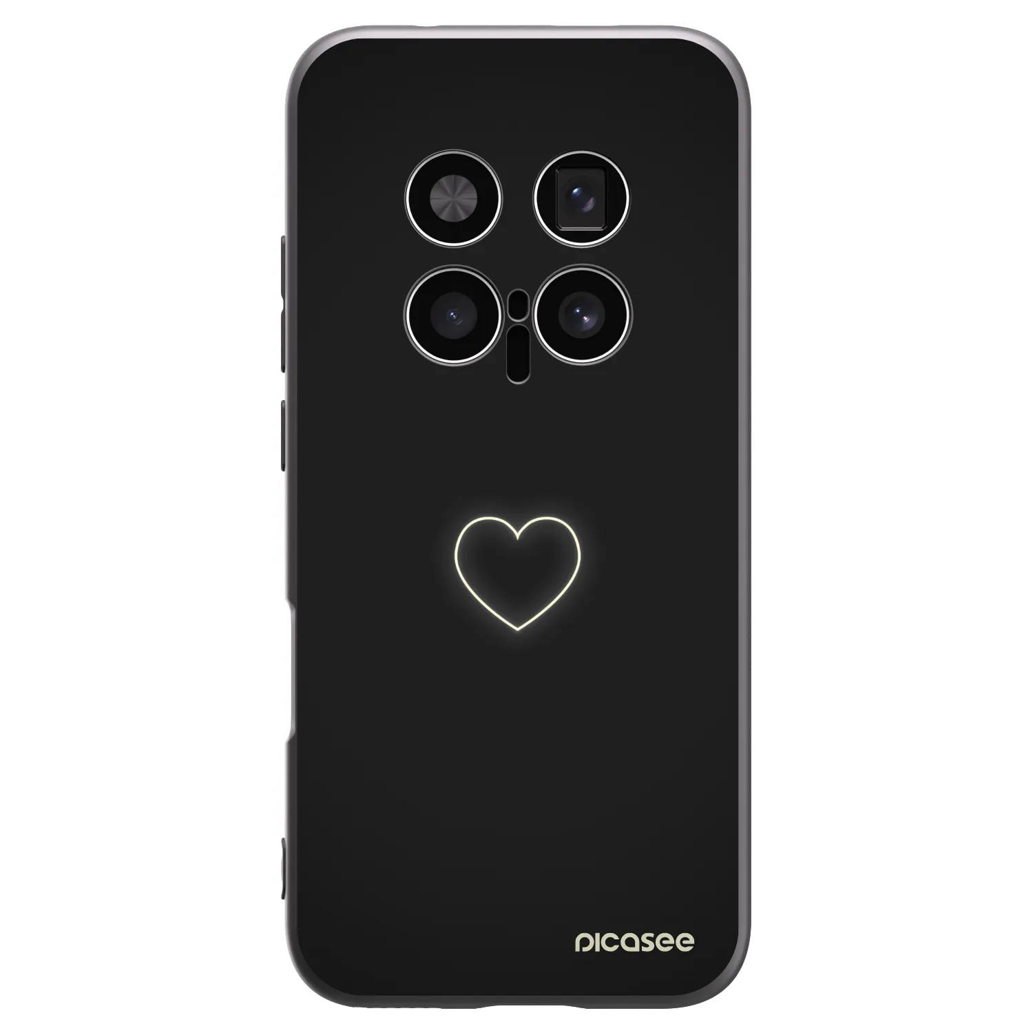 Picasee fekete szilikon tok az alábbi mobiltelefonokra Honor Magic8 Pro 5G - Heart
