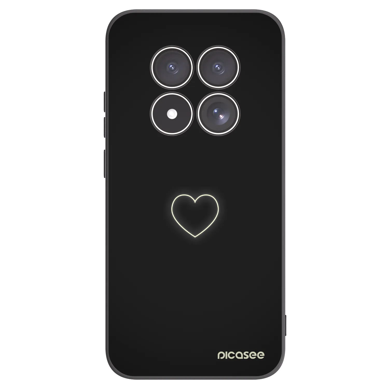 Picasee fekete szilikon tok az alábbi mobiltelefonokra Xiaomi Redmi Note 15 Pro 5G - Heart