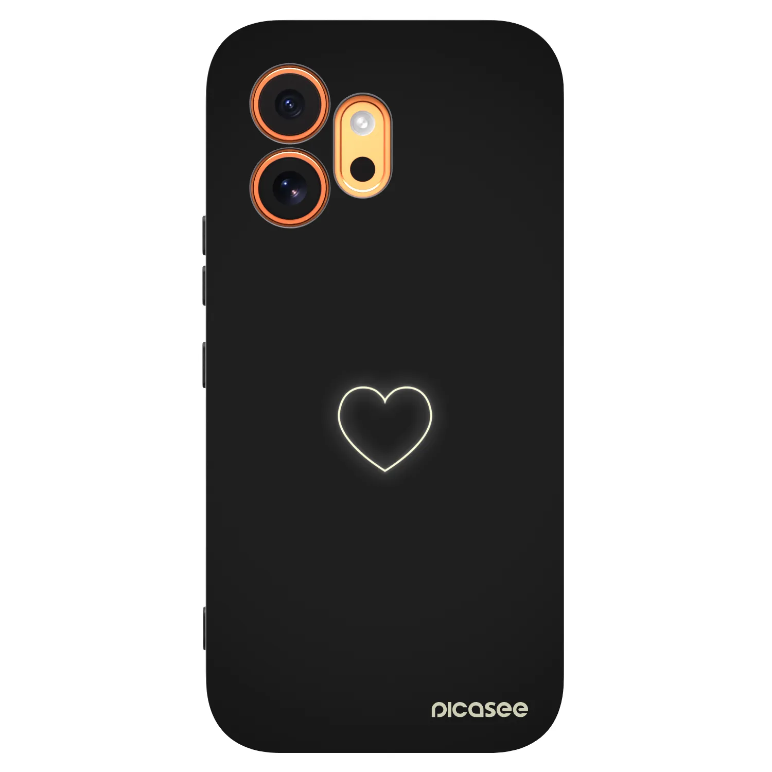 Picasee fekete szilikon tok az alábbi mobiltelefonokra Honor 600 - Heart
