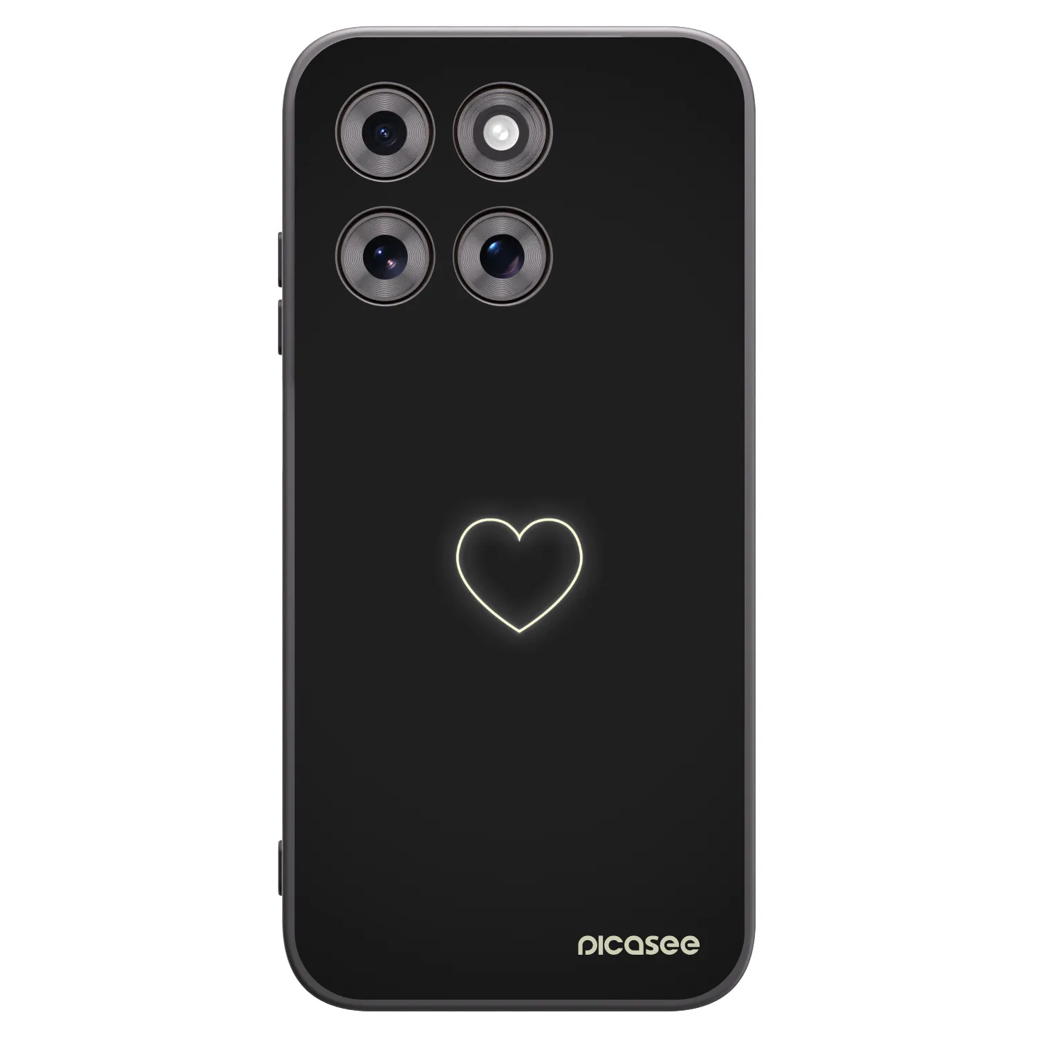 Picasee fekete szilikon tok az alábbi mobiltelefonokra Motorola Moto G77 - Heart