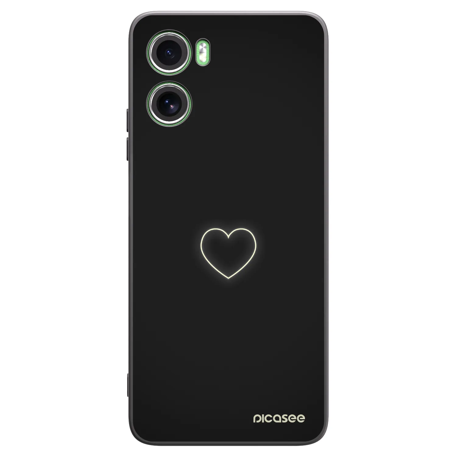 Picasee fekete szilikon tok az alábbi mobiltelefonokra Motorola Moto G06 - Heart