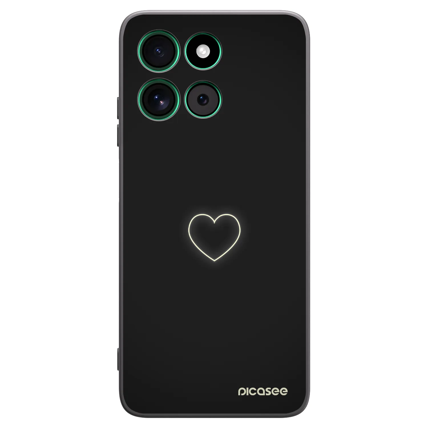 Picasee fekete szilikon tok az alábbi mobiltelefonokra Motorola Moto G57 Power - Heart