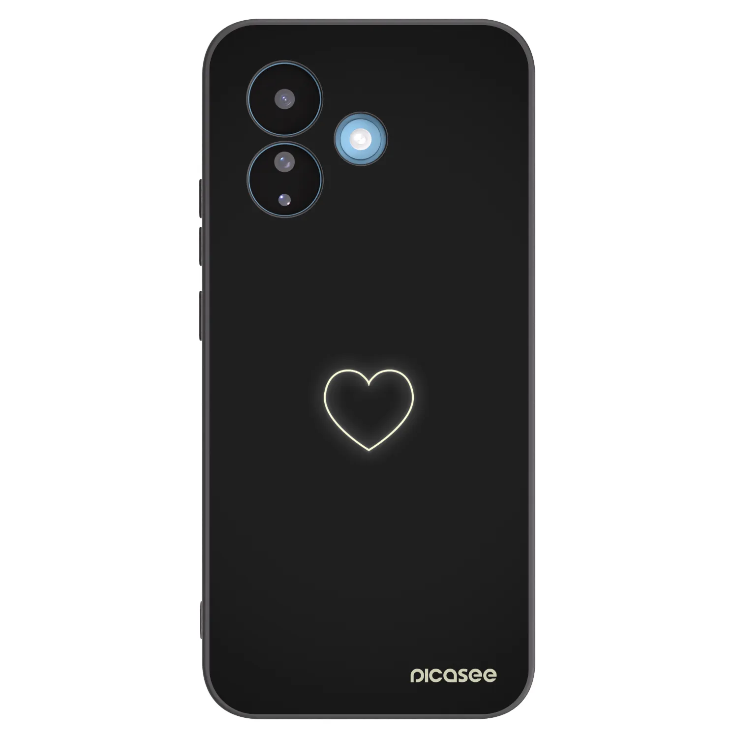 Picasee fekete szilikon tok az alábbi mobiltelefonokra Xiaomi Redmi Note 17 Pro 5G - Heart