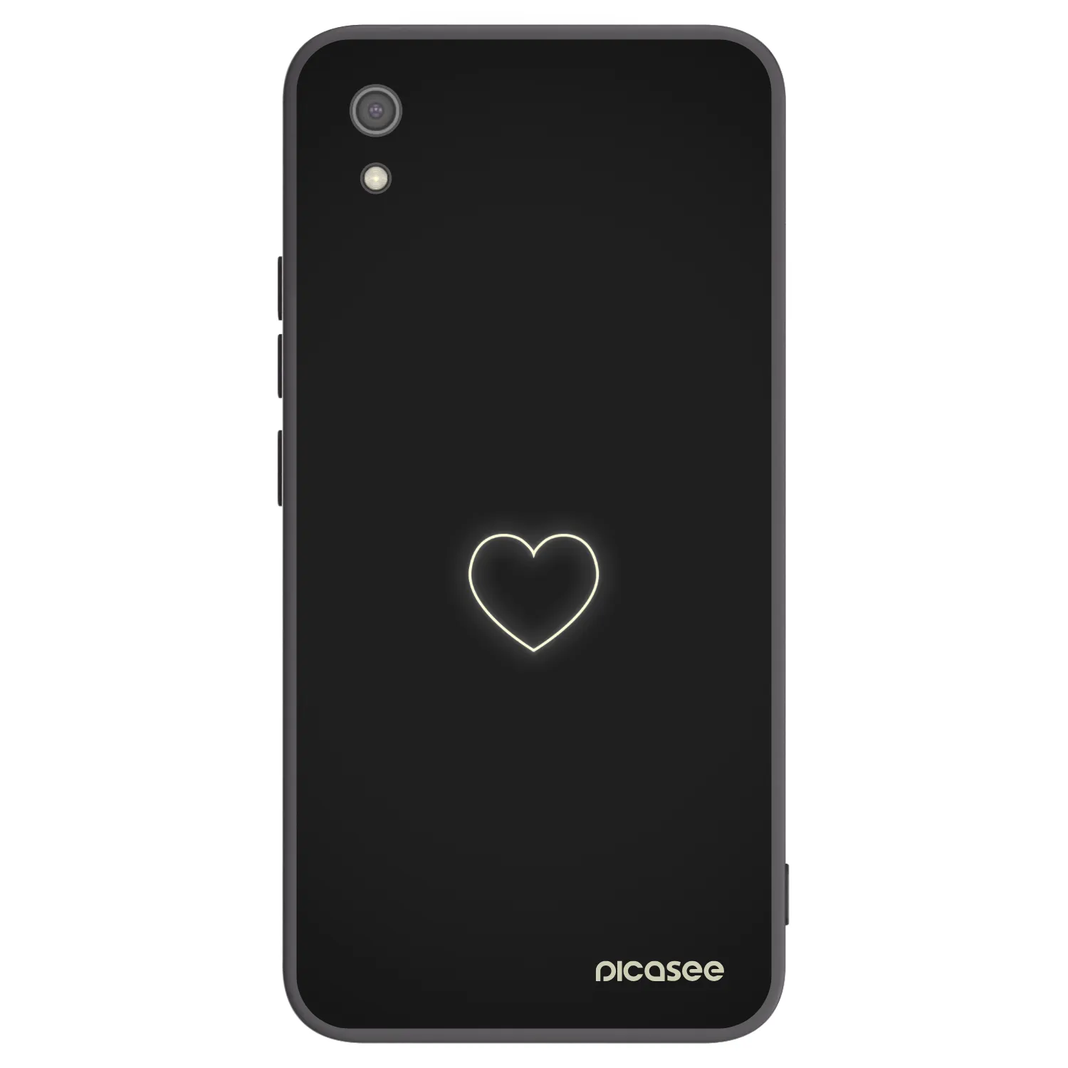 Picasee fekete szilikon tok az alábbi mobiltelefonokra Xiaomi Redmi 7A - Heart